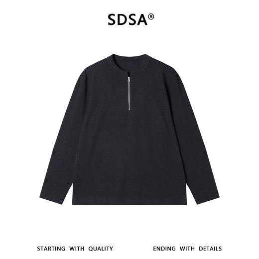 88172SDSA男装2026新款高贵轻奢时尚简约半拉链圆领长袖T恤舒适百搭 商品图1