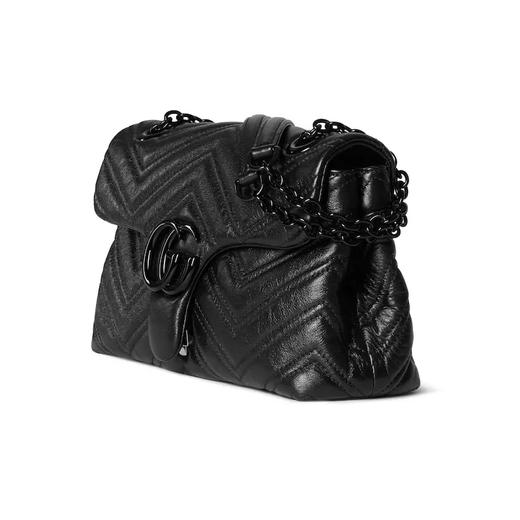 GUCCI 古驰 女士GG Marmont系列小号单肩背包 黑色 855371 AAFS1 1000 商品图1