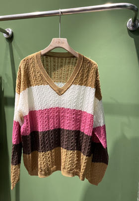 原单新款V领撞色针（均码90-135可穿）