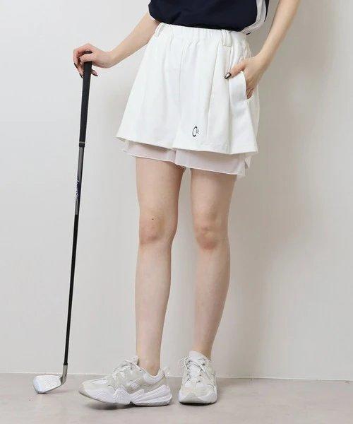 CECIL McBEE green 高尔夫女士 薄纱拼接短裤 防走光含内衬 商品图1