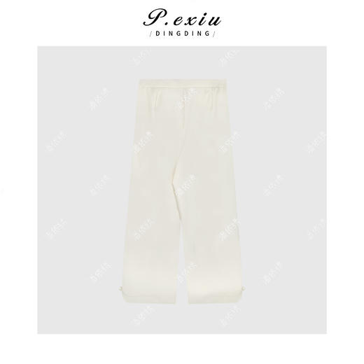 04-1潘依绣丁丁宠粉气质光泽感盘扣国风八分休闲裤Q9584 商品图1