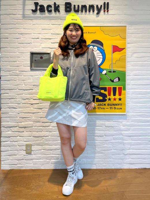 Jack Bunny 女士高尔夫 连帽可拆卸 防风抓绒内衬夹克 保暖宽松外套 商品图9