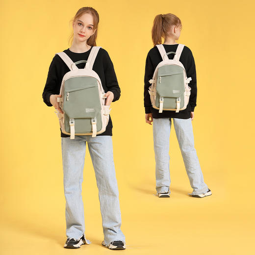 双肩包女时尚韩版原宿ins风简约初中生书包轻便潮牌百搭学生背包 商品图0