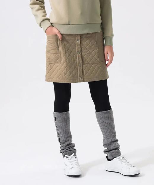 BEAMS GOLF 女款 秋冬新款橙标菱格夹棉短裙 保暖排扣A字版休闲运动裙 商品图0