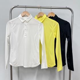 Callaway 女士高尔夫 运动休闲翻领POLO衫长袖 轻薄弹力