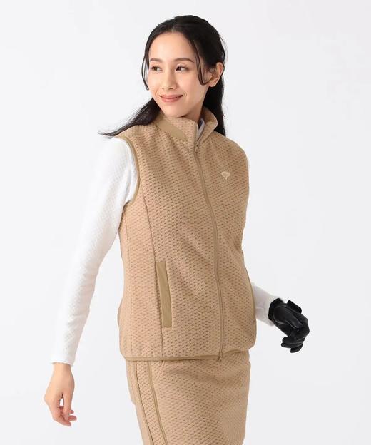 BEAMS 女士高尔夫 秋冬 肌理感凹凸抓绒立领马甲外套 保暖舒适 商品图0