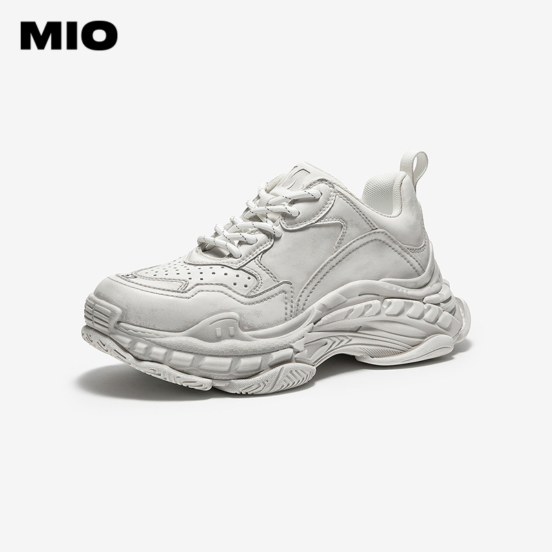 MIO米奥女鞋休闲鞋2026夏季新款做旧厚底增高老爹鞋运动鞋脏脏鞋M261580111