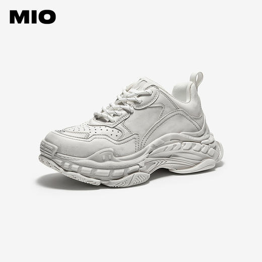 MIO米奥女鞋休闲鞋2026夏季新款做旧厚底增高老爹鞋运动鞋脏脏鞋M261580111 商品图0