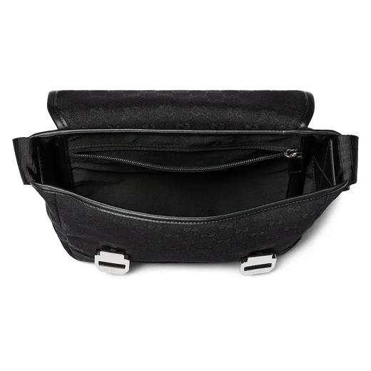 GUCCI 古驰 男士GG帆布小号斜挎单肩包 黑色 854745 FAE8V 1000 商品图3