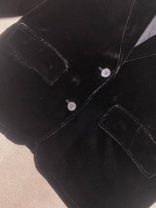 Max开襟真丝丝绒中长西装 商品图5