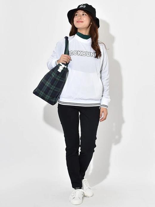 Jack Bunny高尔夫女士 罗纹袖口 字母圆领网状内衬 套头长袖 防水防风 商品图1