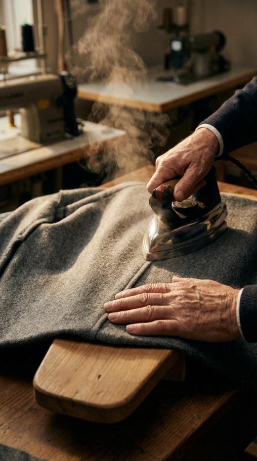 大披肩领超大摆双面手工中腰系带超长款大衣 商品图5