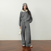【严选】诗凡黎不可拆卸连帽毛领宽松型两件套加绒卫衣套装时髦弯刀裤26春7H2291001 商品缩略图4