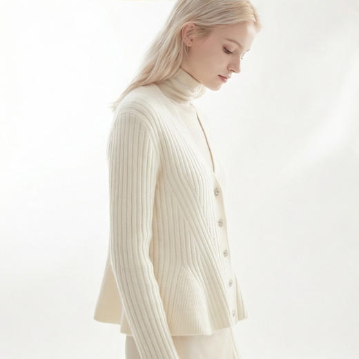 【咕咕同款】PALUOPO/PLV领女开衫ET23997R/约重350g帕罗 商品图11