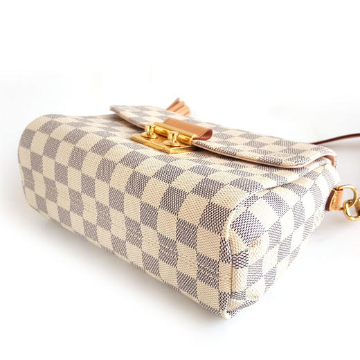 【98新】LV路易威登N41581白棋盘格Croisette流苏邮差包手提单肩包女士290126TJ04 商品图6