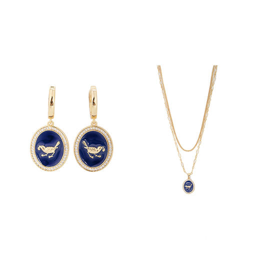 V&A博物馆威廉莫里斯系列草莓小偷靛蓝秘境项链 耳环 商品图4