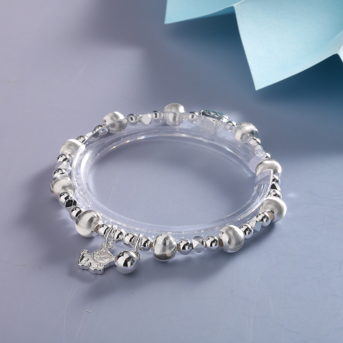 【宏艺珠宝】银间喵影·足银手串