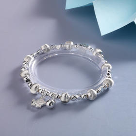 【宏艺珠宝】银间喵影·足银手串