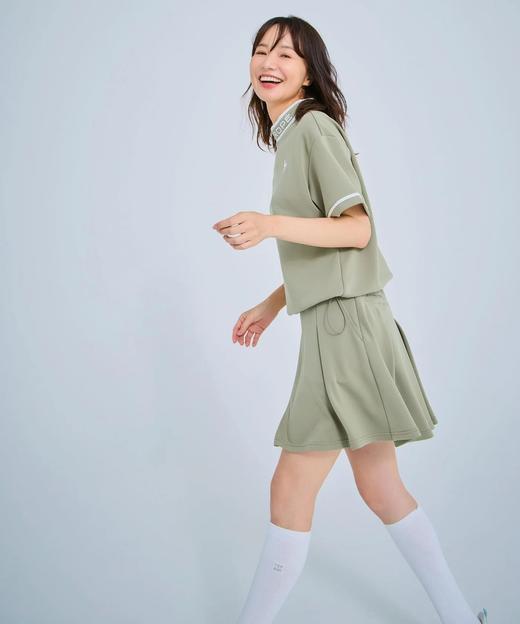 Jun & Rope 女士 初秋高尔夫 纸板针织A字褶裥喇叭短裙 柔软舒适 商品图3