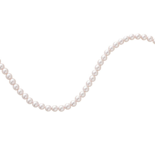 三彩2026新款温柔复古极简风浅粉珍珠项链单链优雅气质通勤宴会 商品图2