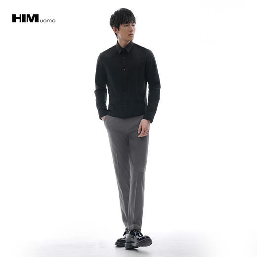 HIM漢崇 斯文舒适修身西裤男商务日常通勤直筒正装长裤 2024夏季 商品图6