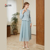 司歌假两件西装连衣裙翻领长袖春秋压褶中长裙A921184X 商品缩略图1