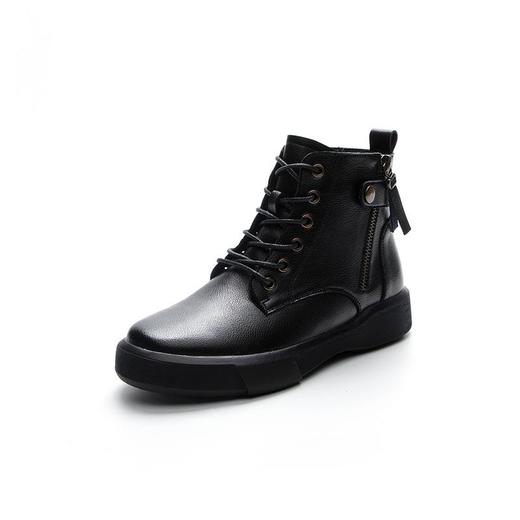 休闲马丁靴女春秋平跟软底短靴新款英伦风大码百搭女靴 商品图4