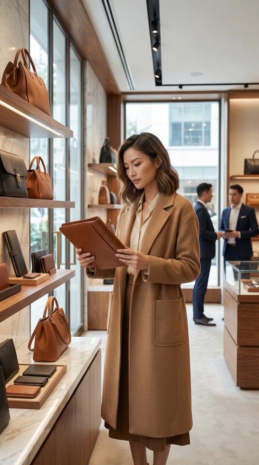 加内门襟珠边精致工艺双面手工腰带长款大衣 商品图2