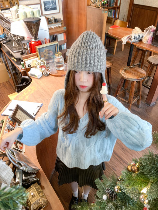 <曾小咸推荐> 2.18 现货秒杀 ！微信超特价！韩系v领短款针织衫 日常189.99 立减100 秒杀89.99！！ 半裙 秒杀79.99！！ 商品图12