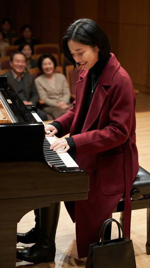 大包珠边大翻领MM经典版长款双面手工大衣 商品图5