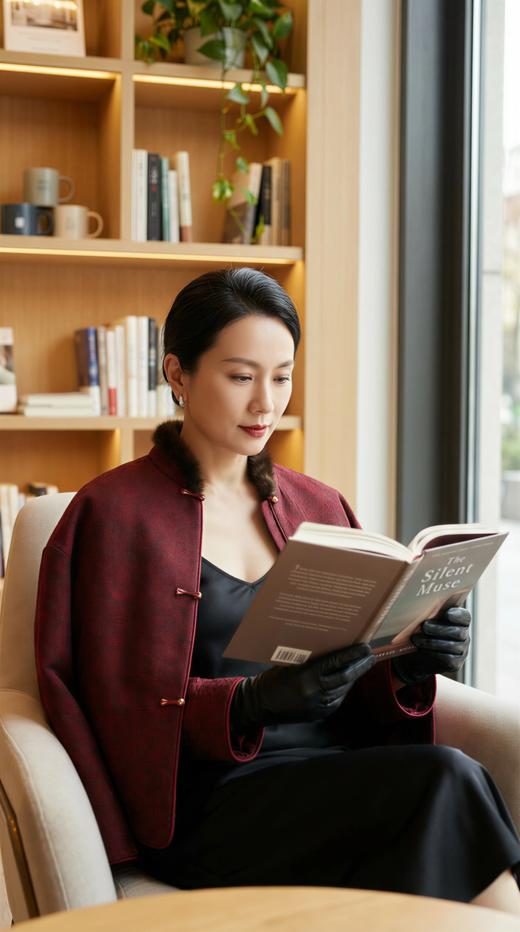 Anica HN 立领轻国风水貂毛夹棉外套 商品图3