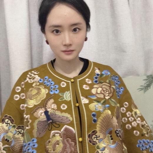 【咕咕同款】NANSONGSILK/NS新中式【绣蝶繁花】新款百万针非遗苗绣香云纱上衣重工外套M1D536084Y南宋 商品图4