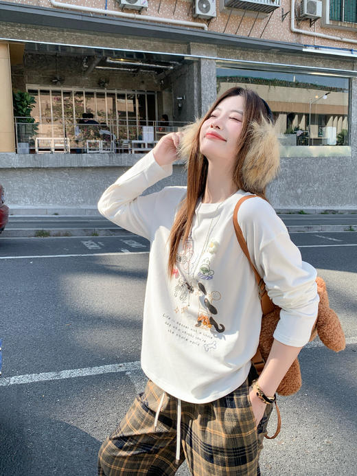 <曾小咸推荐>3.17现货秒杀 ！微信超特价！韩系卡通印花长袖t 日常159.99 立减90 秒杀69.99！！ 商品图12