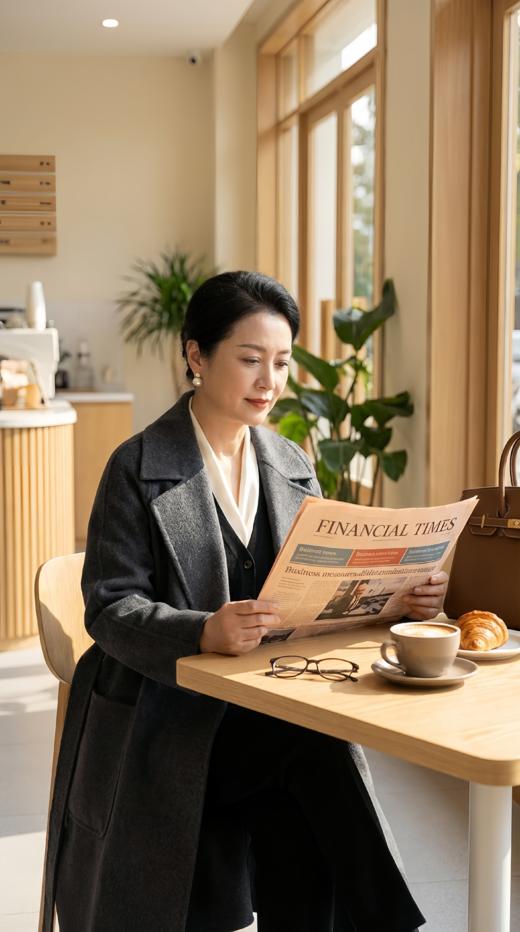 大包珠边大翻领MM经典版长款双面手工大衣 商品图3