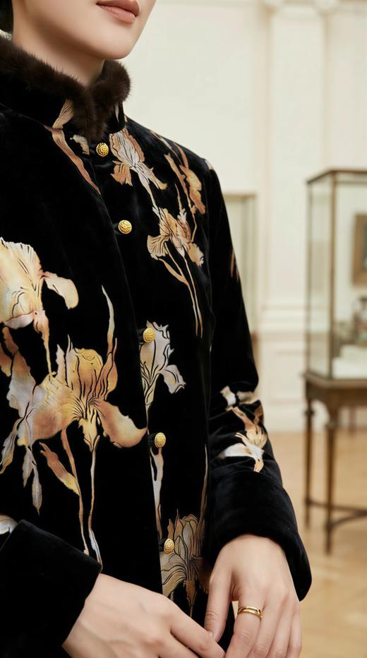 LIN HN 袖口撞色夹羊驼绒棉衣 商品图2