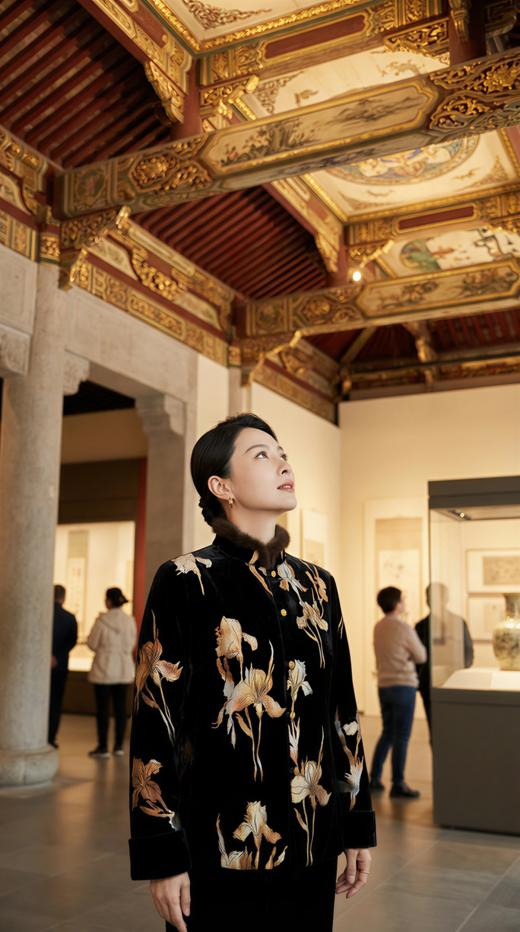 LIN HN 袖口撞色夹羊驼绒棉衣 商品图5