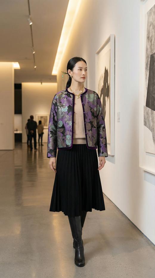 DS HN 贴包圆领中式夹棉外套 商品图0