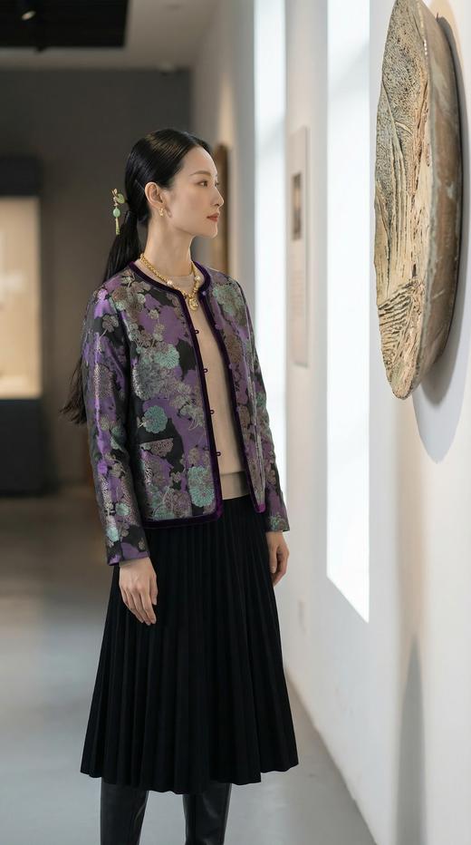 DS HN 贴包圆领中式夹棉外套 商品图4