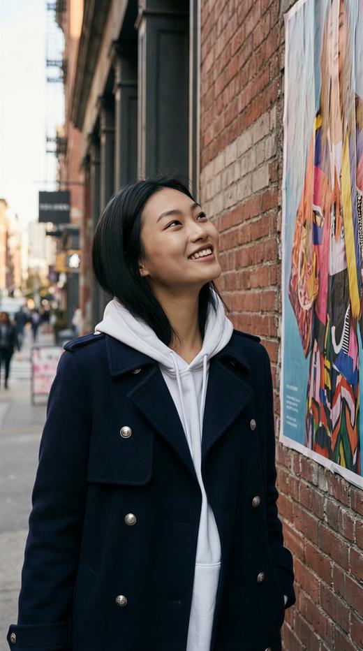 HN 双排扣异形搭片双面手工长款腰带大衣 商品图2