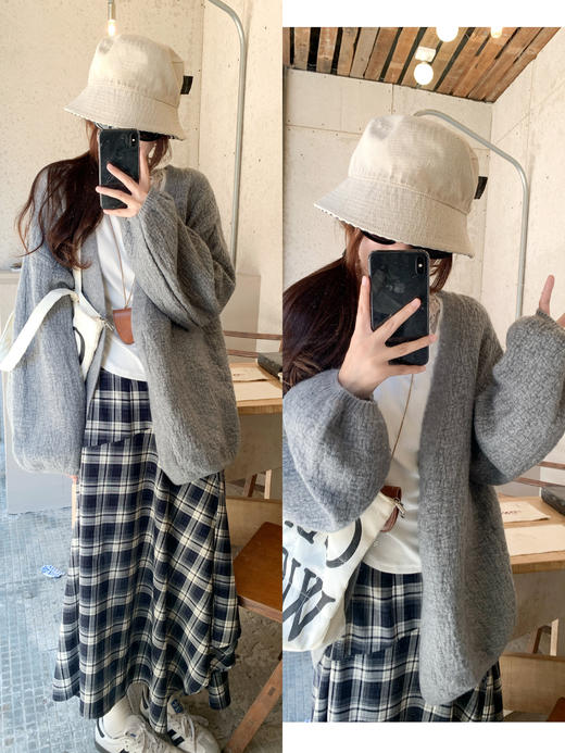 <曾小咸推荐> 2.18 现货秒杀 ！微信超特价！韩系灯笼袖针织开衫 日常169.99 立减80 秒杀89.99！！ 商品图7