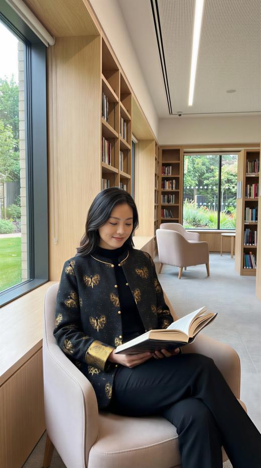 SJ同款花瓣领包夹棉轻国风外套 商品图4