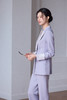 法小曼*子珍/紫色新中式套装时尚播音主持人西装缎领国风年会职业装高级FYCP035 商品缩略图0