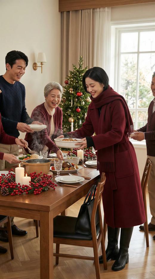 大包珠边大翻领MM经典版长款双面手工大衣 商品图2