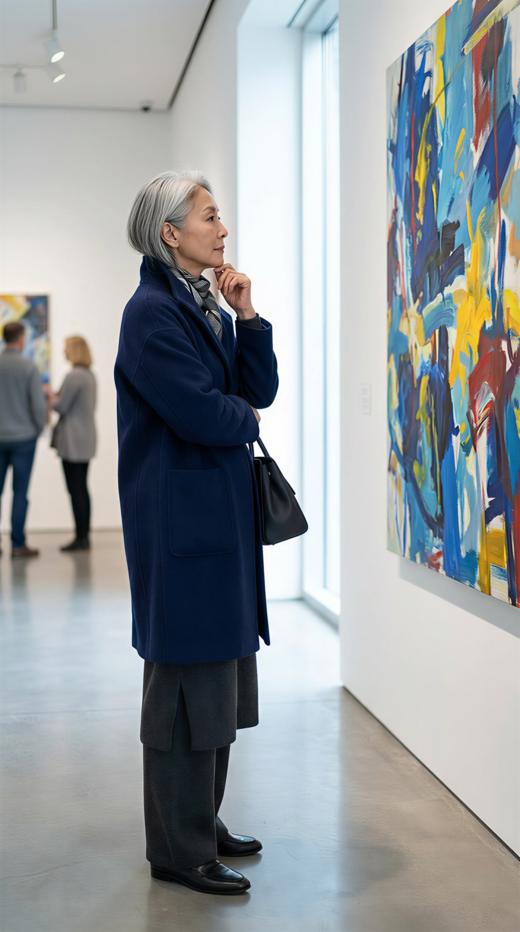 AN 慵懒复古翻领围巾款斗篷双面手工大衣 商品图2