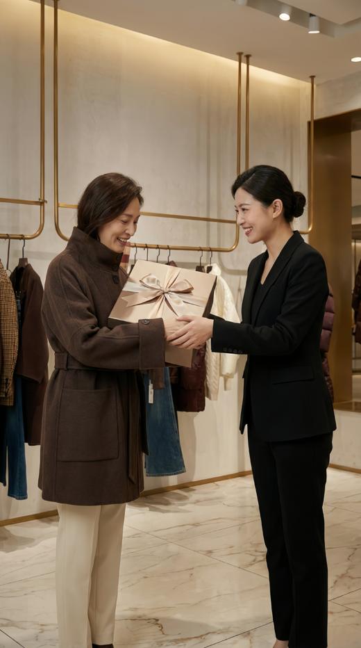 LIN HN 加扣立领系带双面手工大衣 商品图8