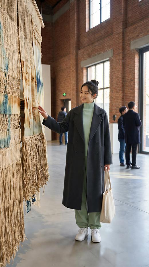 西服领简约版型双面手工大衣 商品图1