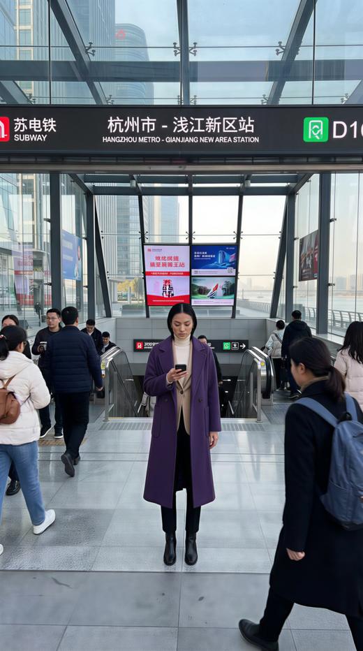 MM加内门襟珠边精致工艺双面手工腰带长款大衣 商品图0