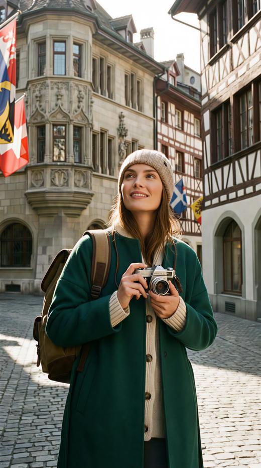 HN 宽袖立裁摆简约双面工艺腰带中长款大衣 商品图1