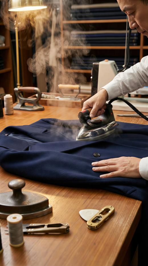 HL 袖口翻折简约双面手工大衣（附腰带） 商品图7