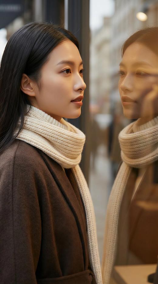 大翻领后背褶子双面手工大衣（附腰带） 商品图1